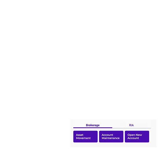 Business man showcasing AdviceWorks functionality from a tablet