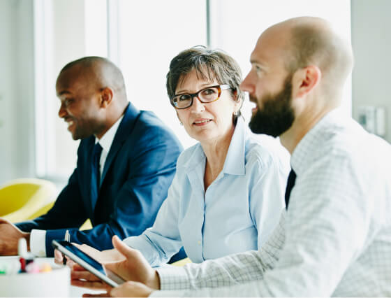 Business team holding a planning meeting