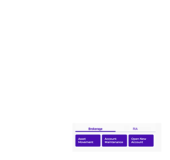 Business man showcasing AdviceWorks functionality from a tablet
