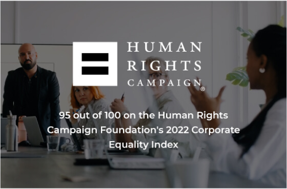 Group of professionals with Human Rights Campaign equality index rating